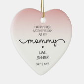 カスタム母の日の新しい母の形見プレゼント セラミックオーナメント (右)