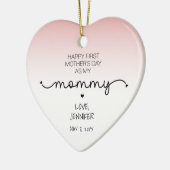 カスタム母の日の新しい母の形見プレゼント セラミックオーナメント (左)