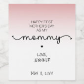 カスタム母の日の新しい母の形見プレゼント ワインラベル (シングルラベル)