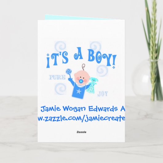 カスタム母の日の母の双子の少年 カード (裏面)