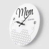 カスタム母の日の贈り物Bee ラージ壁時計 (傾斜)