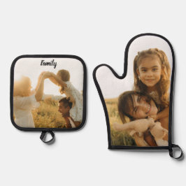 カスタム母の日オーブンミット&ポットホルダーセット 鍋つかみ&鍋敷きセット