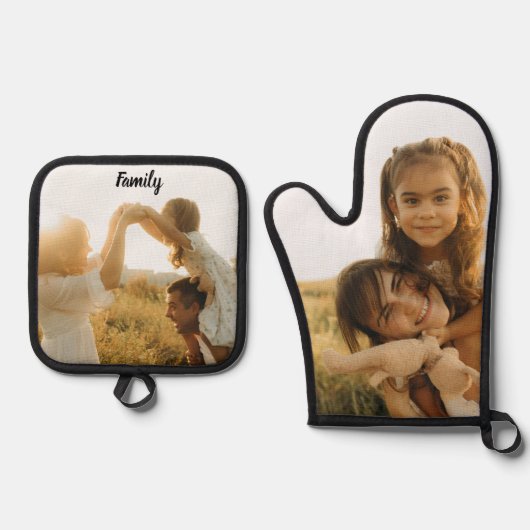 カスタム母の日オーブンミット&ポットホルダーセット 鍋つかみ&鍋敷きセット (正面)