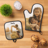 カスタム母の日オーブンミット&ポットホルダーセット 鍋つかみ&鍋敷きセット (トップダウン)