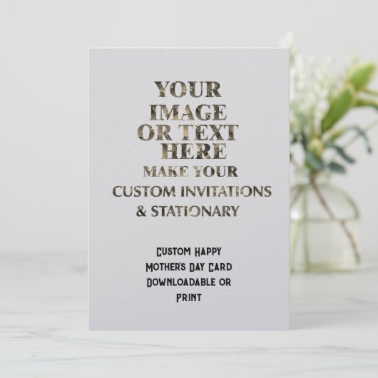 カスタム母の日パーソナライズされたカード母を作成 招待状 (スタンド正面)