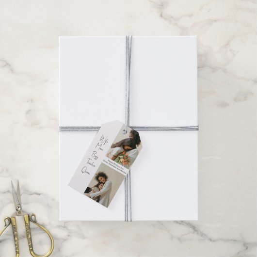 カスタム母の日フォトギフトラベル- パーソナライズされた ギフトタグ (より糸付き)