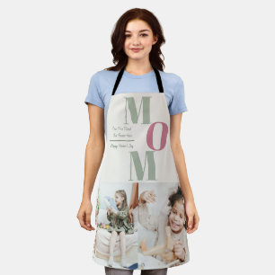 カスタム母の日フォトコラージエプロン   MOMプレゼント エプロン