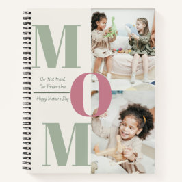 カスタム母の日フォトコラージュのスパイラルノート ノートブック