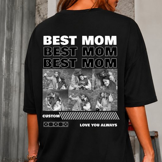 カスタム母の日フォトTシャツ、パーソナライズド90年代 Tシャツ