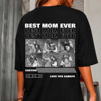 カスタム母の日フォトTシャツ、パーソナライズド90年代 Tシャツ