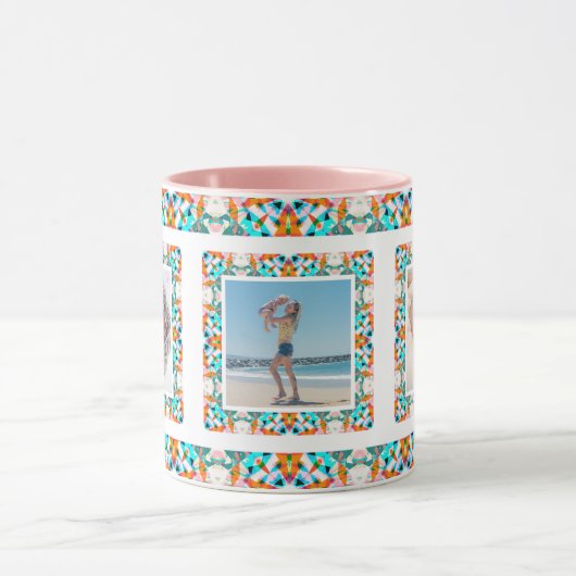 カスタム母の日ムームママフォトティーコーヒー マグカップ (中央)