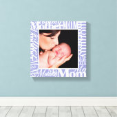 カスタム母の日ワードコラージュ写真 キャンバスプリント (インサイチュ (ウッドフロア))