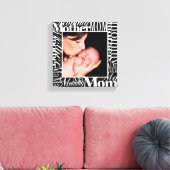 カスタム母の日ワードコラージュ写真 キャンバスプリント (インサイチュ (リビング))