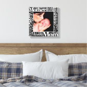 カスタム母の日ワードコラージュ写真 キャンバスプリント (インサイチュ (寝室))