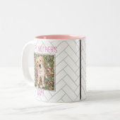 カスタム母の日犬 ツートーンマグカップ (正面左)