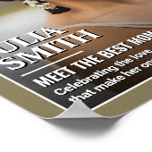 カスタム母の日誌カバー、母への贈り物 ポスター (角)