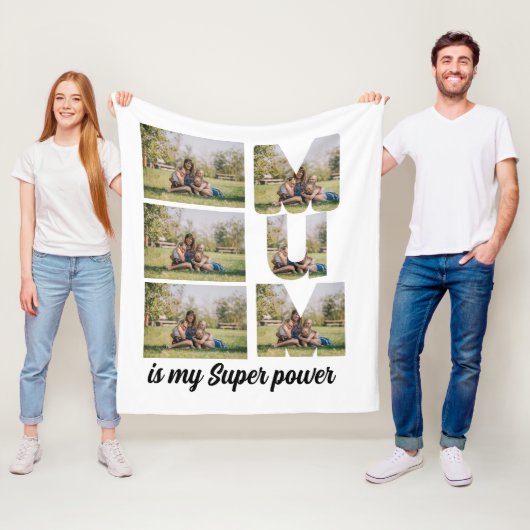 カスタム母の日6写真集 フリースブランケット (インサイチュ)