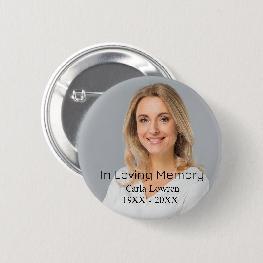 カスタム母写真記念パーソナライズされた碑 缶バッジ (正面&裏面)