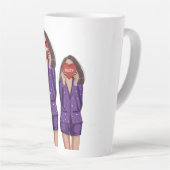 カスタム母，母，娘，母の日，贈り物， カフェラテマグ (右アングル)