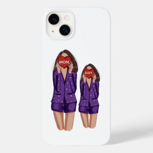 カスタム母，母，娘，母の日，贈り物， Case-Mate iPhoneケース (裏面)