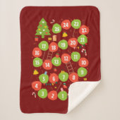カスタム毛布ギフトボードゲームのスライドとラダー シェルパブランケット (正面)