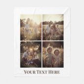 カスタム毛布コラージュパーソナライズされた写真 フリースブランケット (正面)