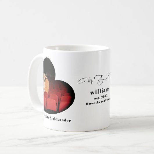 カスタム氏の結婚アニバーサリー・フェイバー2 コーヒーマグカップ (正面左)