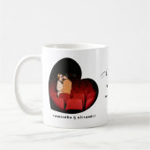 カスタム氏の結婚アニバーサリー・フェイバー2 コーヒーマグカップ (左)