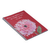 カスタム水の色の花 – 2024年文字 ノートブック (右側)