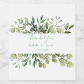 カスタム水の色の離れ白の結婚ありがとう ワインラベル (シングルラベル)