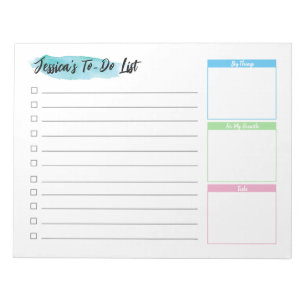 カスタム水の色パーソナライズされた一覧へ ノートパッド