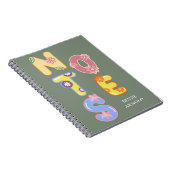 カスタム水の色ワイルドフラワーフローラ ノートブック (右側)