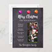 カスタム水の色,クリスマスニュースレター,写真 シーズンポストカード (正面/裏面)