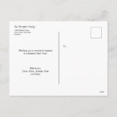 カスタム水の色,クリスマスニュースレター,写真 シーズンポストカード (裏面)