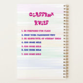 カスタム水カラフル色先生プランナー プランナー手帳 (裏面)