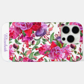 カスタム水カラー明るい赤紫色開花 Case-Mate iPhoneケース (裏面 (横))