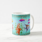 カスタム水中海シーンデザインコーヒーマグ コーヒーマグカップ (正面右)