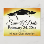 カスタム水彩クラス懇親会日付の保存 ポストカード (正面)