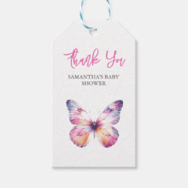 カスタム水彩バタフライラベル ギフトタグ
