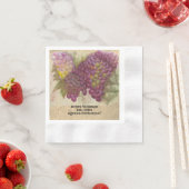 カスタム水彩ヴィンテージ誕生日 縁ありカクテルナプキン (インサイチュ)