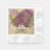 カスタム水彩ヴィンテージ誕生日 縁ありカクテルナプキン (正面)