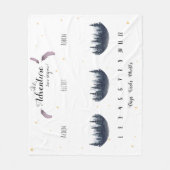 カスタム水彩冒険三つ子のマイルストーン フリースブランケット (正面)