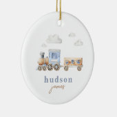 カスタム水彩列車オーナメント セラミックオーナメント (右)
