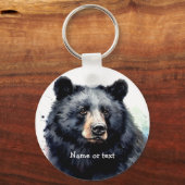 カスタム水彩可愛いクマ キーホルダー (正面)