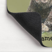 カスタム水彩可愛いクマ マウスパッド (コーナー)