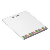 カスタム水彩図書好きデザイン ノートパッド (アングル)