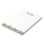 カスタム水彩図書好きデザイン ノートパッド (回転)