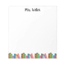 カスタム水彩図書好きデザイン ノートパッド