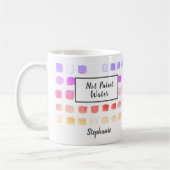 カスタム水彩画アーティストピンク絵を描Not Water コーヒーマグカップ (左)