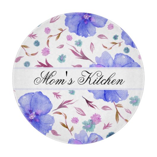 カスタム水彩画板 – フローラギフト カッティングボード (正面)